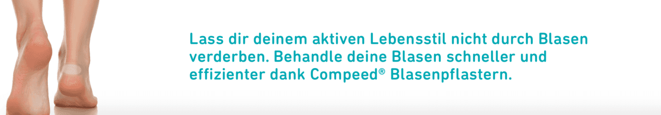 text banner with image of feet